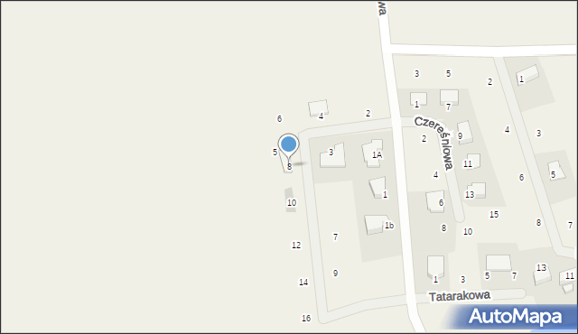 Dobrcz, Orzechowa, 8, mapa Dobrcz