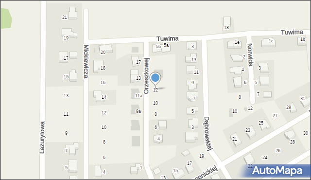 Dobrzykowice, Orzeszkowej Elizy, 12, mapa Dobrzykowice