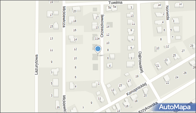 Dobrzykowice, Orzeszkowej Elizy, 7b, mapa Dobrzykowice