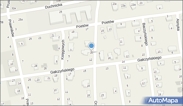 Duchnice, Orzeszkowej Elizy, 10, mapa Duchnice