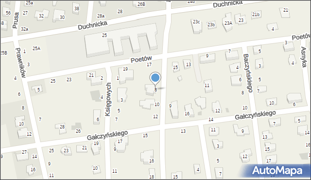 Duchnice, Orzeszkowej Elizy, 8, mapa Duchnice