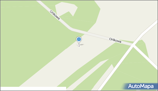 Dylewo, Orlikowa, 1, mapa Dylewo