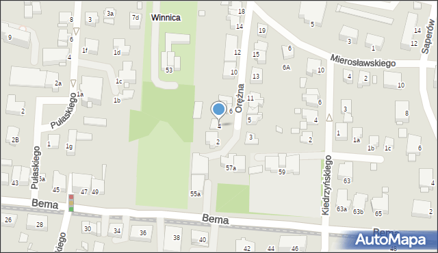 Elbląg, Orężna, 4, mapa Elbląga