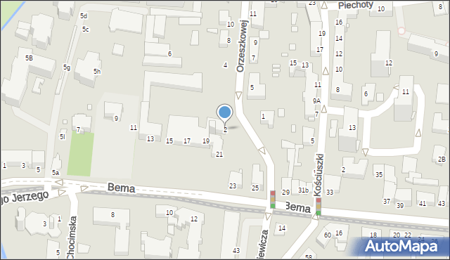 Elbląg, Orzeszkowej Elizy, 2, mapa Elbląga