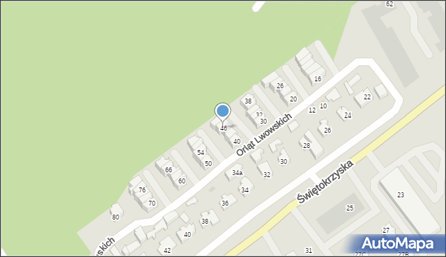Gdańsk, Orląt Lwowskich, 46, mapa Gdańska