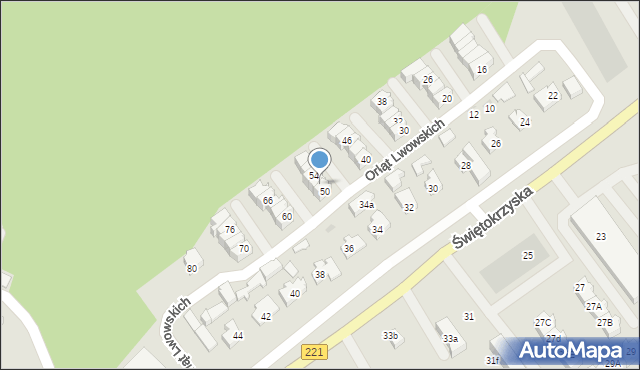 Gdańsk, Orląt Lwowskich, 52, mapa Gdańska