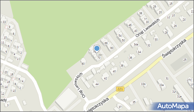 Gdańsk, Orląt Lwowskich, 72, mapa Gdańska