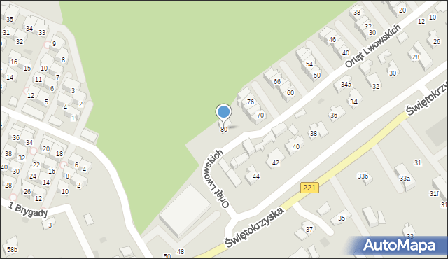 Gdańsk, Orląt Lwowskich, 80, mapa Gdańska
