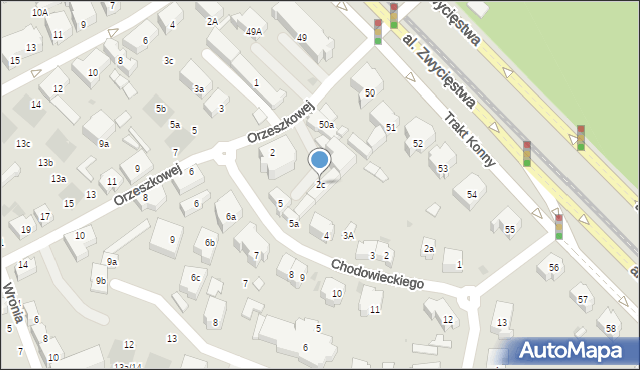 Gdańsk, Orzeszkowej Elizy, 2c, mapa Gdańska