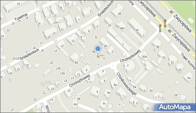 Gdańsk, Orzeszkowej Elizy, 5a, mapa Gdańska