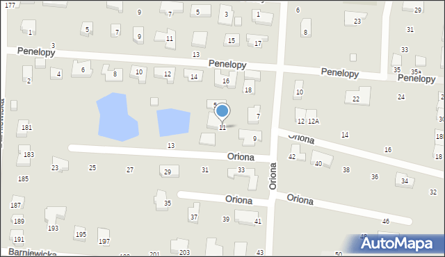 Gdańsk, Oriona, 11, mapa Gdańska