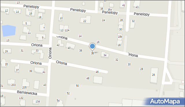 Gdańsk, Oriona, 36, mapa Gdańska