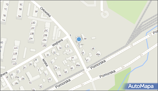 Gdańsk, Orłowska, 2, mapa Gdańska