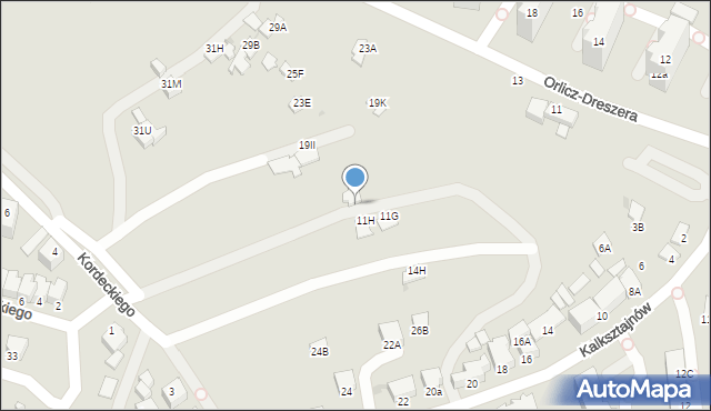 Gdynia, Orlicz-Dreszera Gustawa, gen., 15G, mapa Gdyni