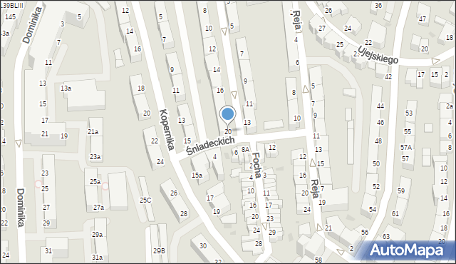 Gdynia, Orzeszkowej Elizy, 20, mapa Gdyni