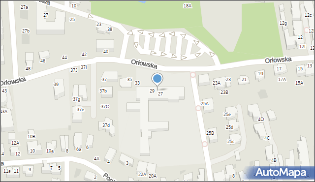 Gdynia, Orłowska, 27-33, mapa Gdyni