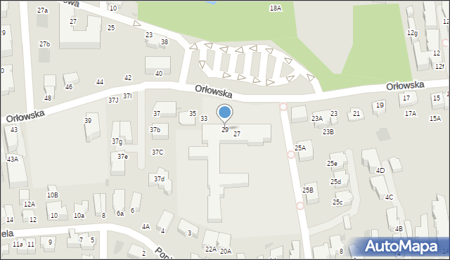 Gdynia, Orłowska, 29, mapa Gdyni