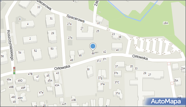 Gdynia, Orłowska, 44, mapa Gdyni