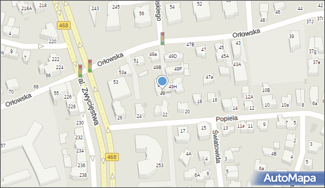 Gdynia, Orłowska, 49, mapa Gdyni