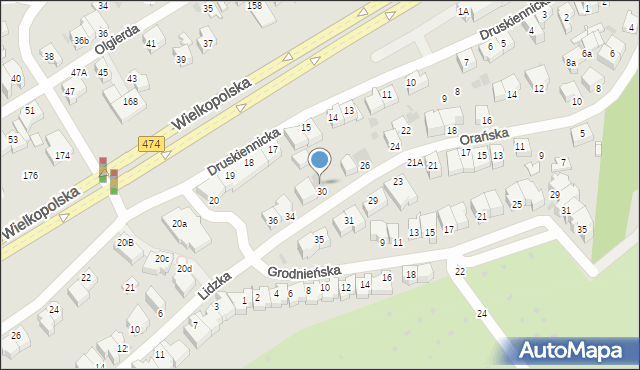 Gdynia, Orańska, 30a, mapa Gdyni