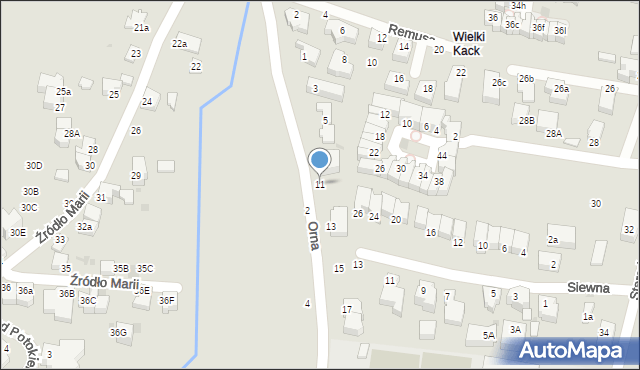 Gdynia, Orna, 11, mapa Gdyni