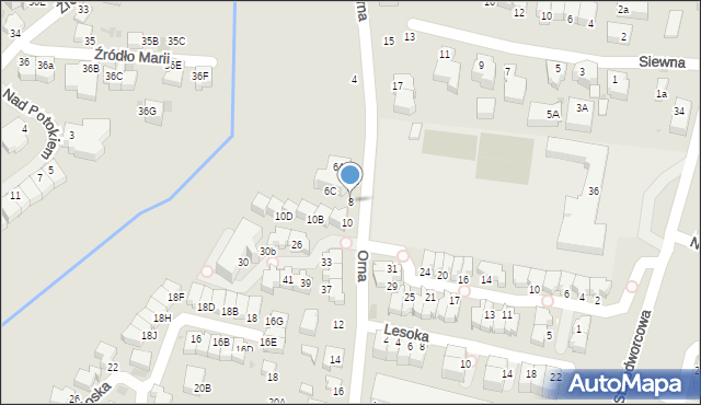 Gdynia, Orna, 8, mapa Gdyni