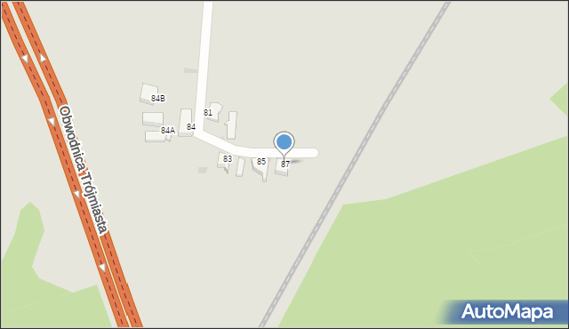 Gdynia, Orna, 87, mapa Gdyni