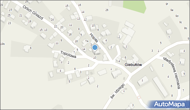 Giebułtów, Orlich Gniazd, 12, mapa Giebułtów