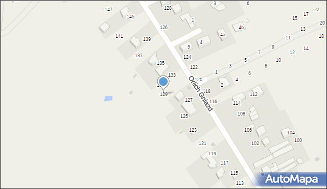 Giebułtów, Orlich Gniazd, 129, mapa Giebułtów