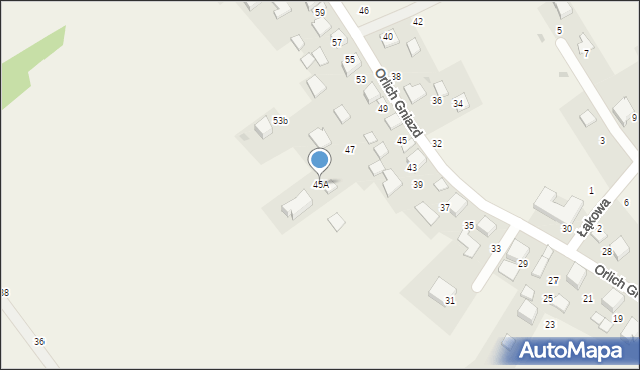 Giebułtów, Orlich Gniazd, 45A, mapa Giebułtów