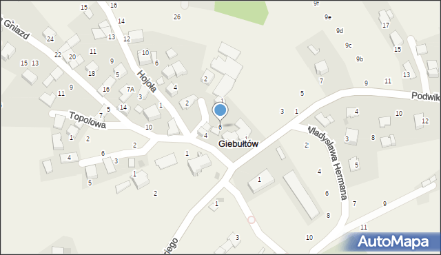 Giebułtów, Orlich Gniazd, 6, mapa Giebułtów