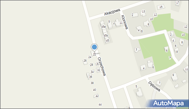 Głębinów, Orzechowa, 22, mapa Głębinów