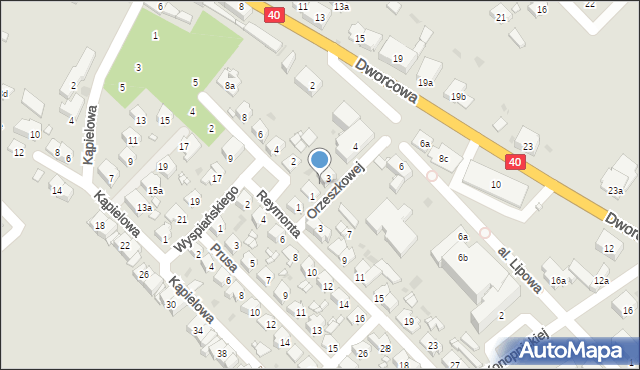 Głogówek, Orzeszkowej Elizy, 2, mapa Głogówek