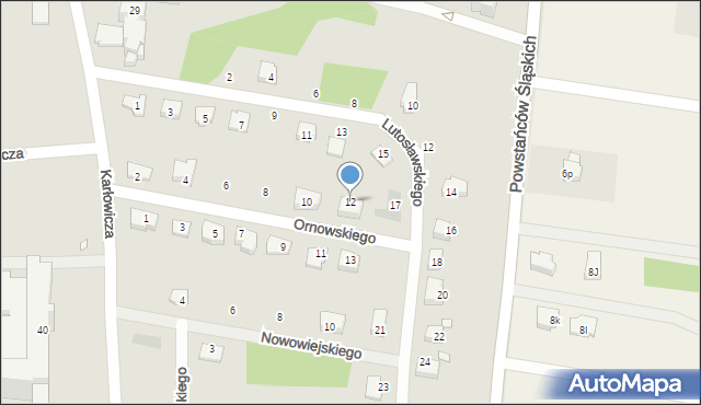 Głuchołazy, Ornowskiego Stanisława, 12, mapa Głuchołazy