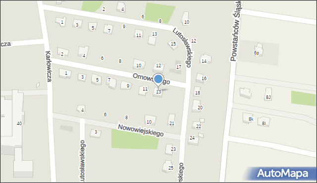 Głuchołazy, Ornowskiego Stanisława, 13, mapa Głuchołazy