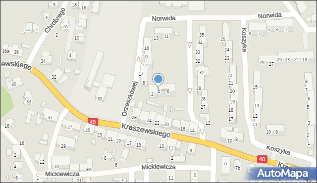 Głuchołazy, Orzeszkowej Elizy, 4, mapa Głuchołazy