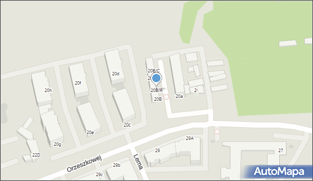 Gniezno, Orzeszkowej Elizy, 20B/A, mapa Gniezna