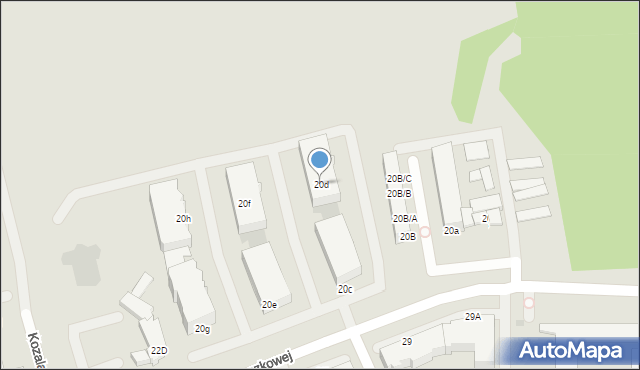 Gniezno, Orzeszkowej Elizy, 20d, mapa Gniezna