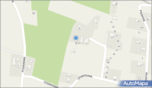 Goleszów, Orzechowa, 5, mapa Goleszów