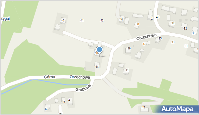 Górna Wieś, Orzechowa, 52, mapa Górna Wieś