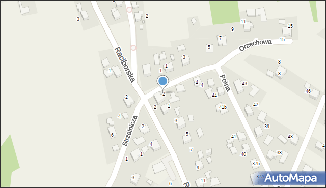 Gorzyce, Orzechowa, 2, mapa Gorzyce