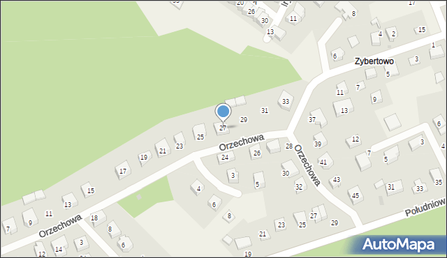 Gościcino, Orzechowa, 27, mapa Gościcino