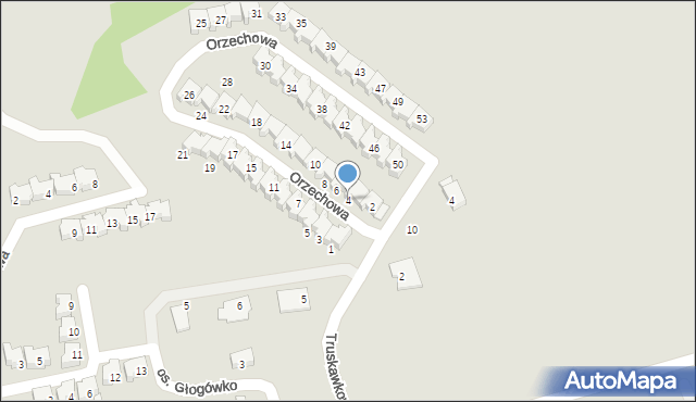 Gostyń, Orzechowa, 4, mapa Gostyń