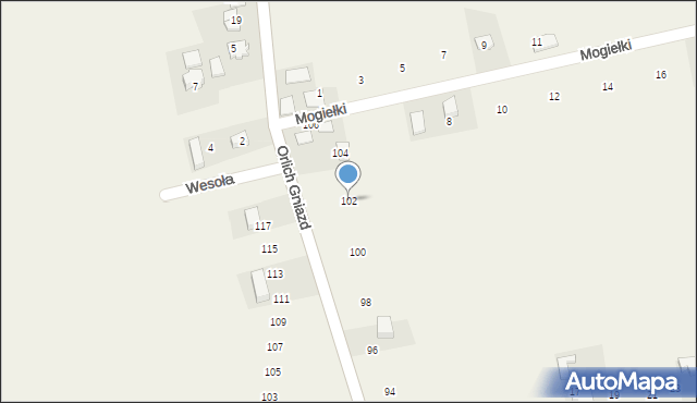 Grębynice, Orlich Gniazd, 102, mapa Grębynice