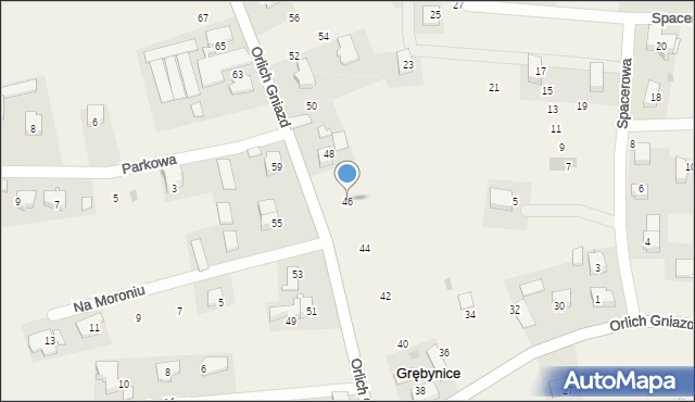 Grębynice, Orlich Gniazd, 46, mapa Grębynice