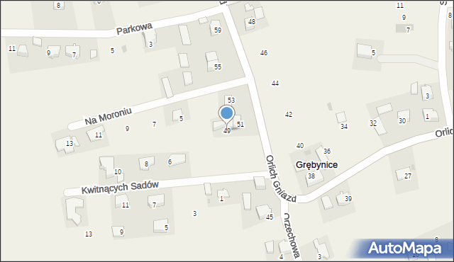 Grębynice, Orlich Gniazd, 49, mapa Grębynice