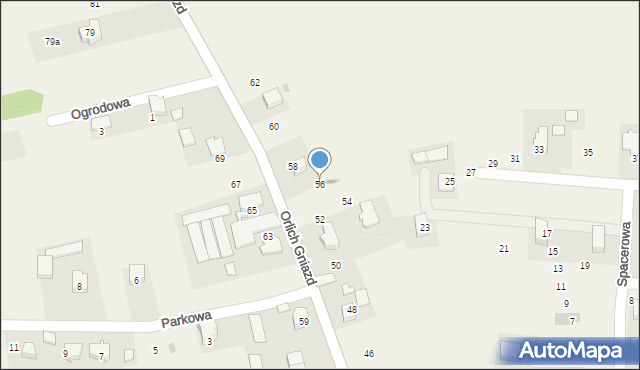 Grębynice, Orlich Gniazd, 56, mapa Grębynice