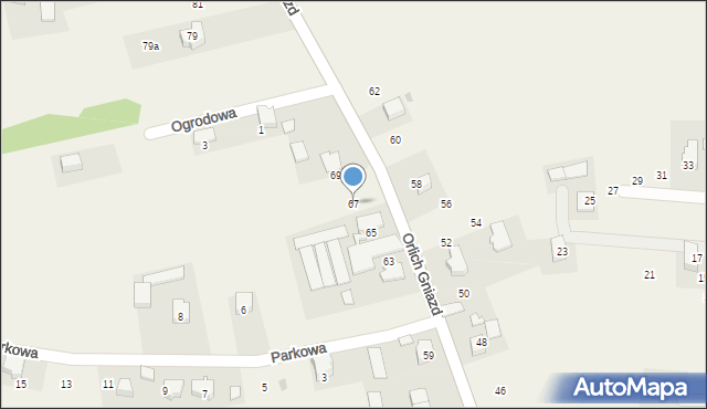Grębynice, Orlich Gniazd, 67, mapa Grębynice