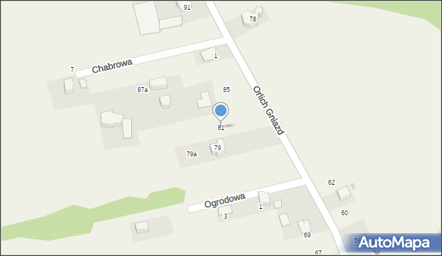 Grębynice, Orlich Gniazd, 81, mapa Grębynice