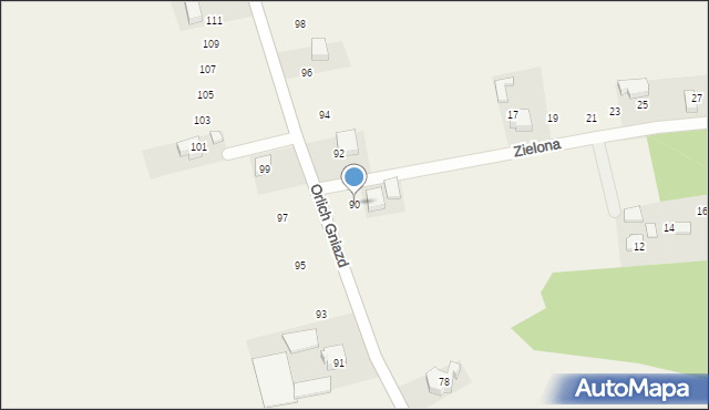 Grębynice, Orlich Gniazd, 90, mapa Grębynice
